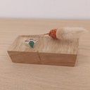 Bague Argent 925 & Agate verte [1475]