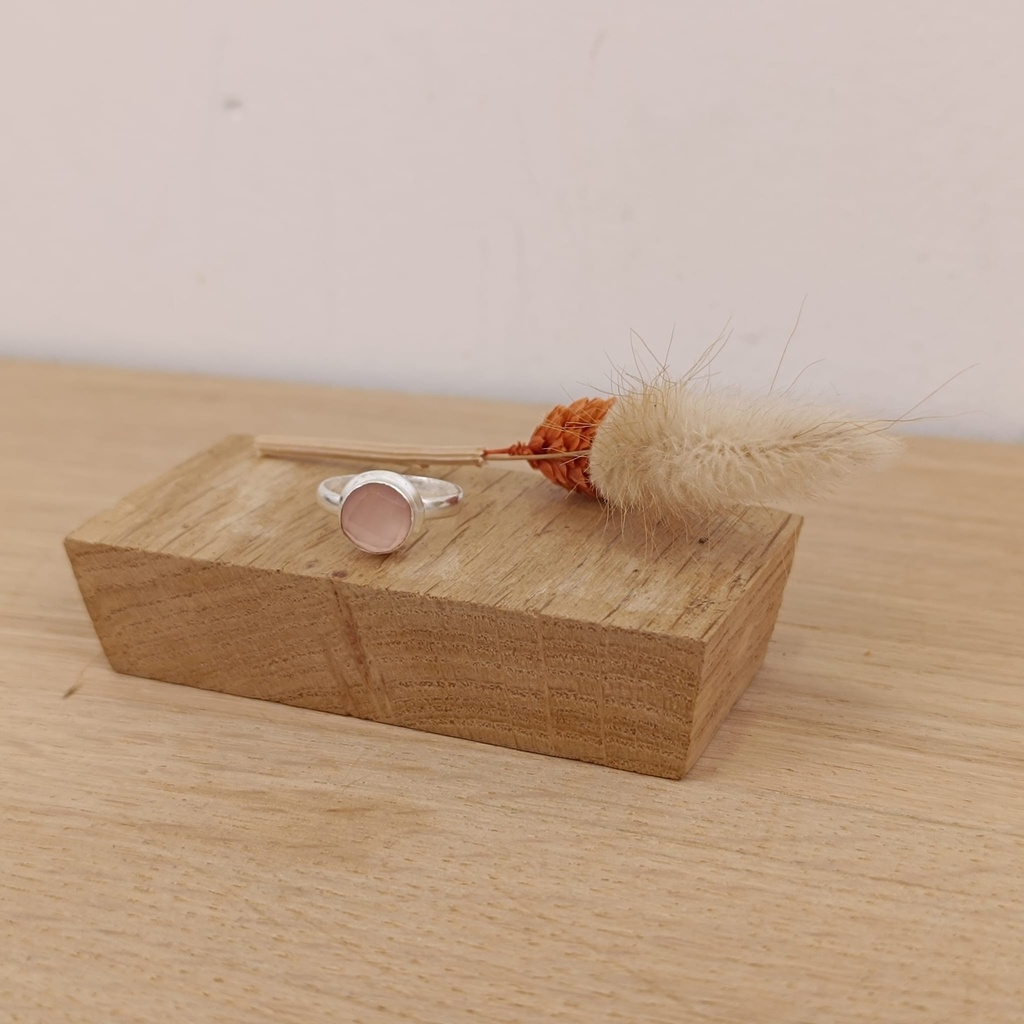 Bague Argent 925 & Quartz Rose [1525]