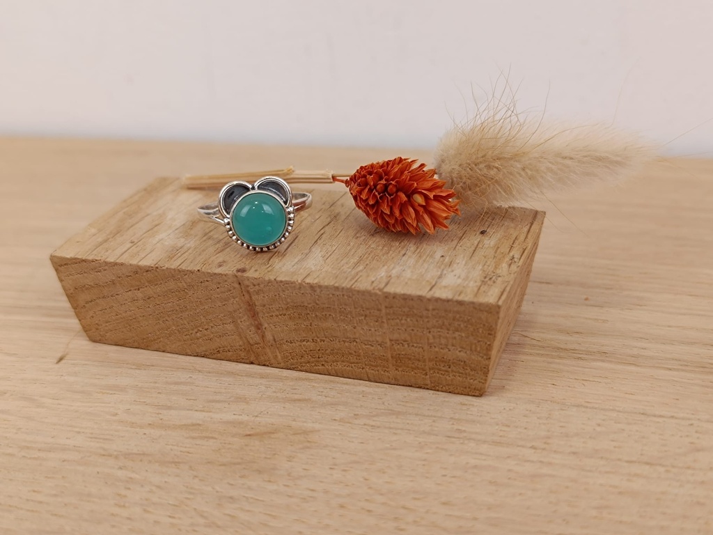 Bague Argent 925 & Calcédoine [1529]