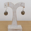 Boucles d'Oreilles Argent 925 & Labradorite [0854]