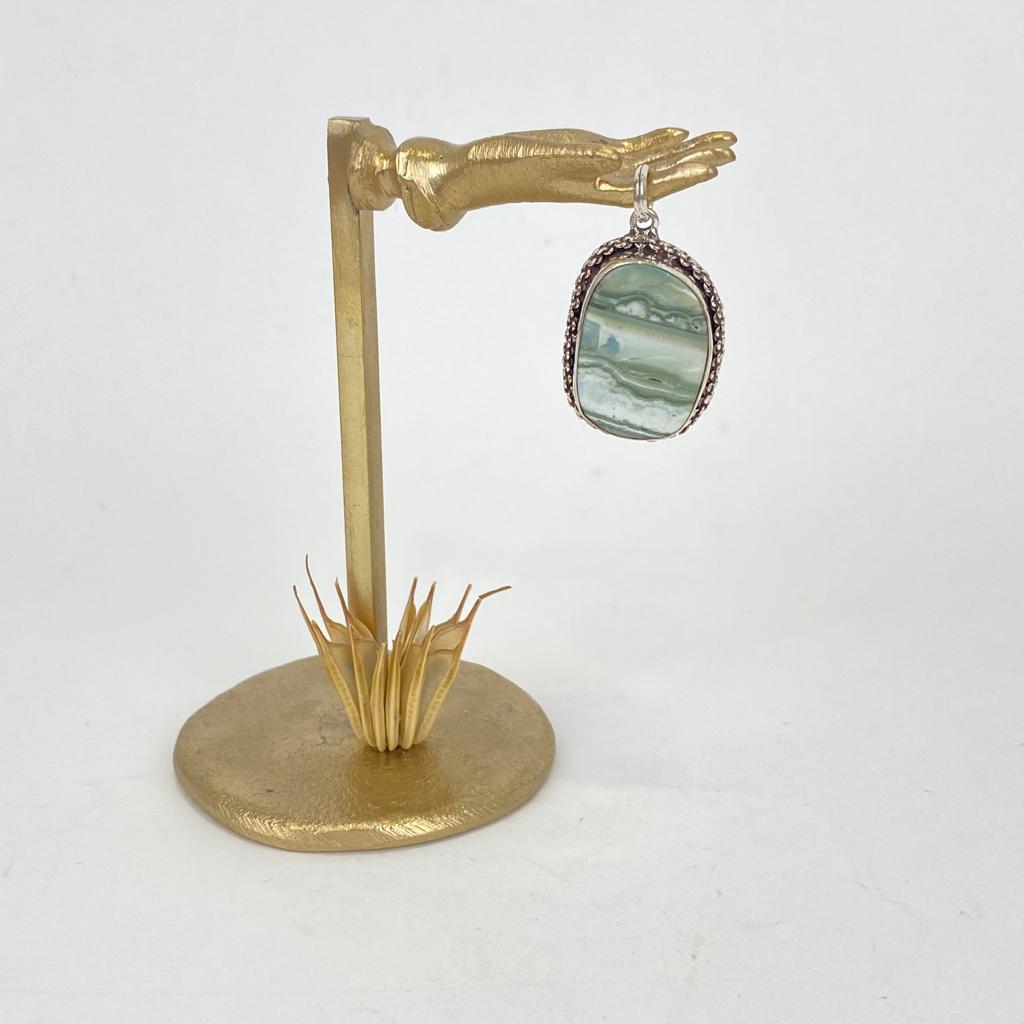 Pendentif Argent 925 & Agate [0400]