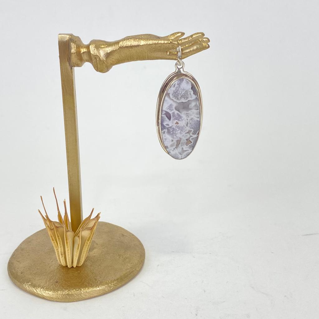 Pendentif Argent 925 & Agate [0402]