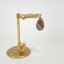 Pendentif Argent 925 & Jaspe Brun [0421]