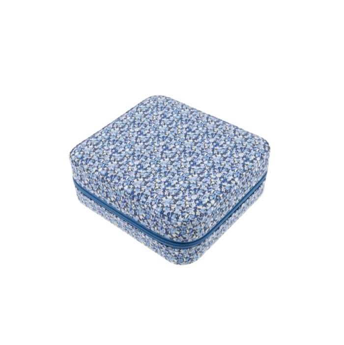 Boite à bijoux 'liberty pepper' rectangulaire bleue