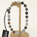 Bracelet Pierres 8mm Medium - Jaspe Picasso et Argent - D'Oz Homme