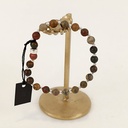 Bracelet Pierres 6mm Large - Jaspe Polychrome et Argent - D'Oz Homme