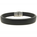 Bracelet 'Cuir Plat 10 mm' Small Noir - Loop and Co