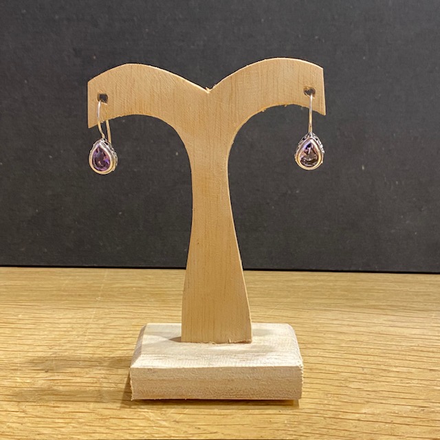 Boucles d'Oreilles Argent 925 & Améthyste [1022]