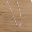 Chaîne Argent 925 Chaine 2 Mailles Alternées (S) 42 cm [0145]