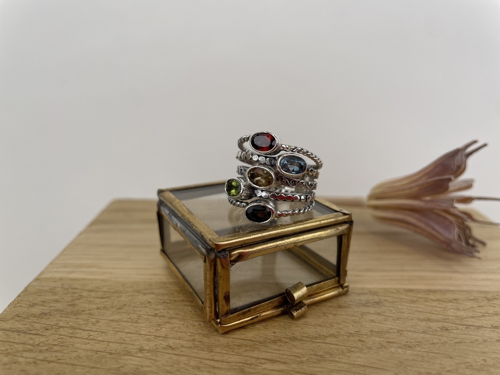 Bague Argent 925 & Mix Pierres Naturelles [2004]