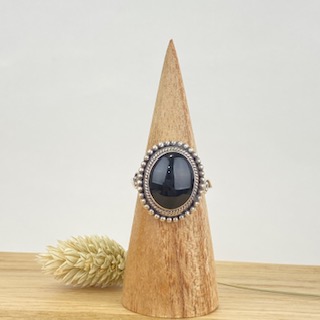 Bague Argent 925 & Coquillage Noir [1841]