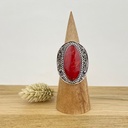 Bague Argent 925 & Corail Rouge [1851]