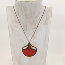Collier Long Ginkgo Rouge [0186]