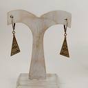 Boucles d'Oreilles Origami Vieux Bronze [0188]