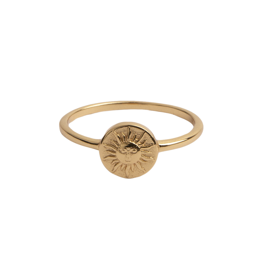 Bague Magique Plaqué Or Coin Sun T57 - All The Luck In The World