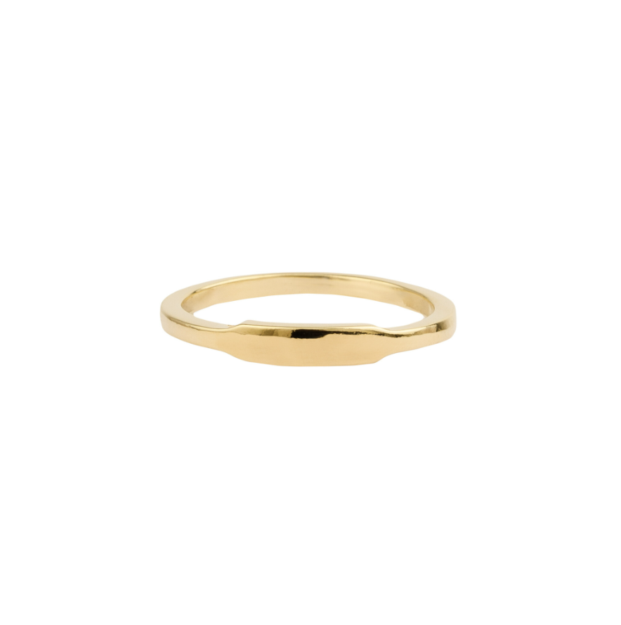 Bague Oasis Plaqué Or  Minimalistic Bar T54 - All The Luck In The World