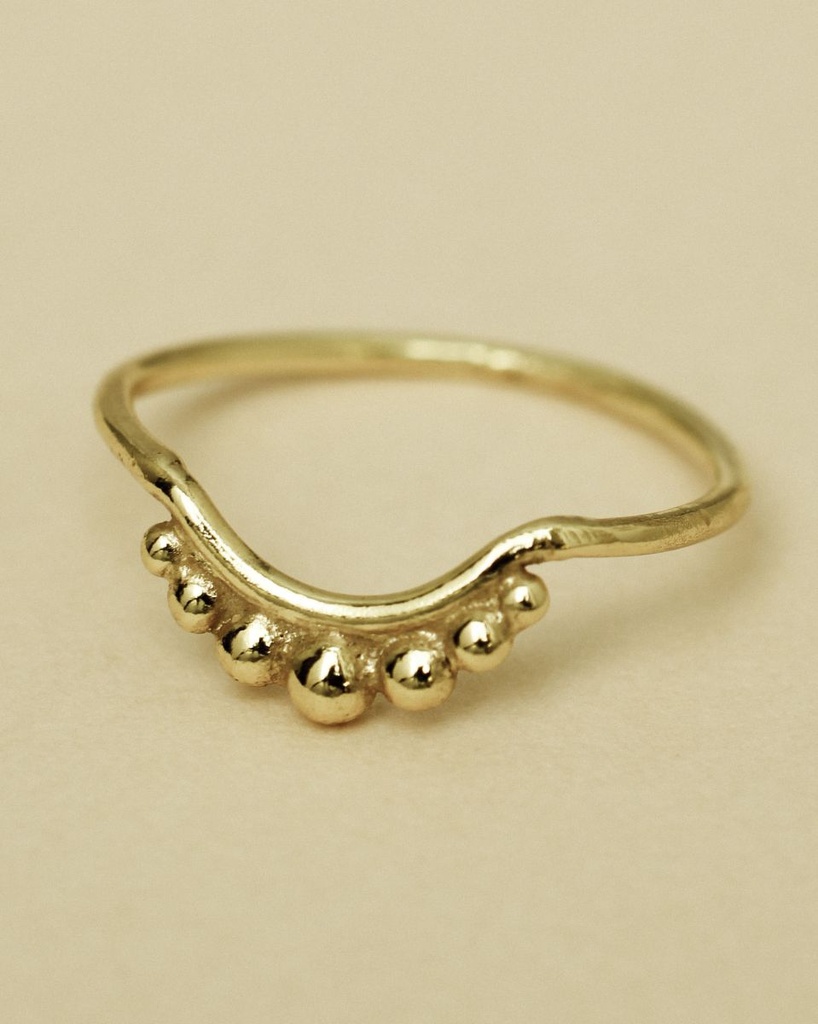 Bague Swing and Dots Argent Plaqué Or - Muja Juma