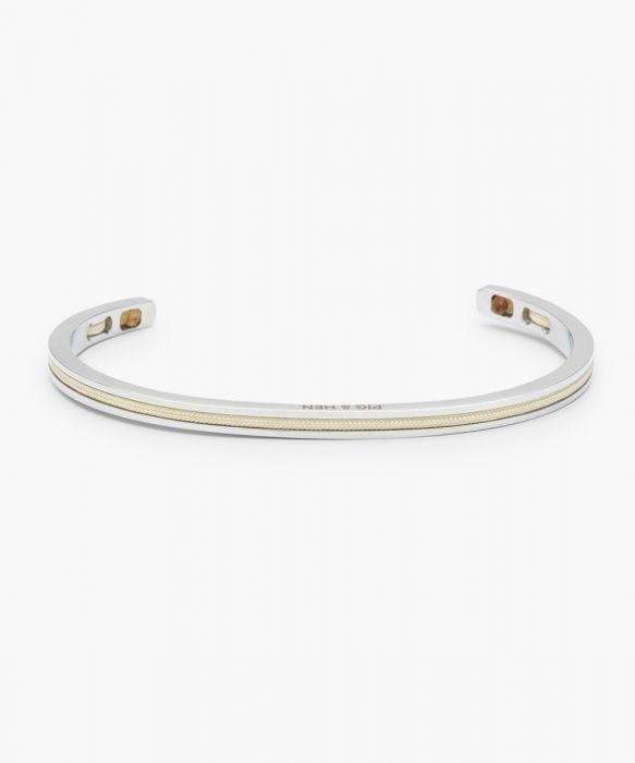 Bracelet Navarch 4mm Off White | Silver - M  