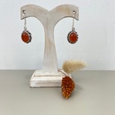 Boucles d'Oreilles Argent 925 & Cornaline [1072]