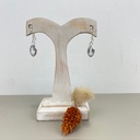 Boucles d'Oreilles Argent 925 & Topaze Bleue [1127]