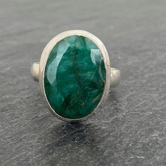 Bague Argent 925 & Emeraude [2128]