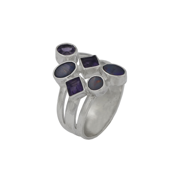 Bague Argent 925 & Améthyste [2173]