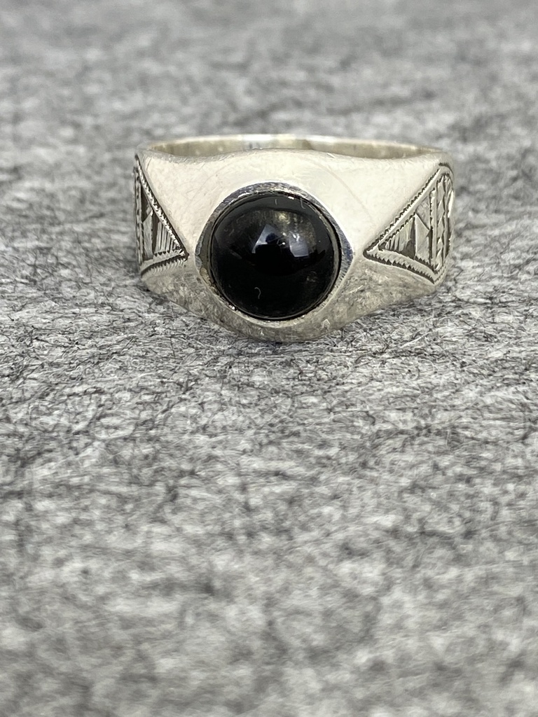 Bague Argent 925 & Onyx Noir [2290]
