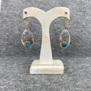 Boucles d'oreilles Argent 925 & Turquoise [1262]