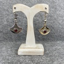 Boucles d'oreilles Argent 925 & Grenat [1265]