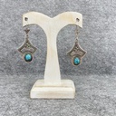 Boucles d'oreilles Argent 925 & Turquoise [1271]