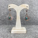 Boucles d'oreilles Argent 925 & Turquoise [1273]