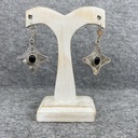 Boucles d'oreilles Argent 925 & Onyx Noir [1280]