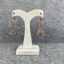Boucles d'oreilles Argent 925 & Améthyste [1283]