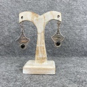 Boucles d'oreilles Argent 925 & Onyx Noir [1287]