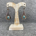Boucles d'oreilles Argent 925 & Turquoise [1296]