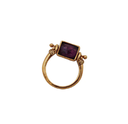 Bague 'Aya Lion Pivot' - Laiton Plaqué Or & Améthyste - LA2L