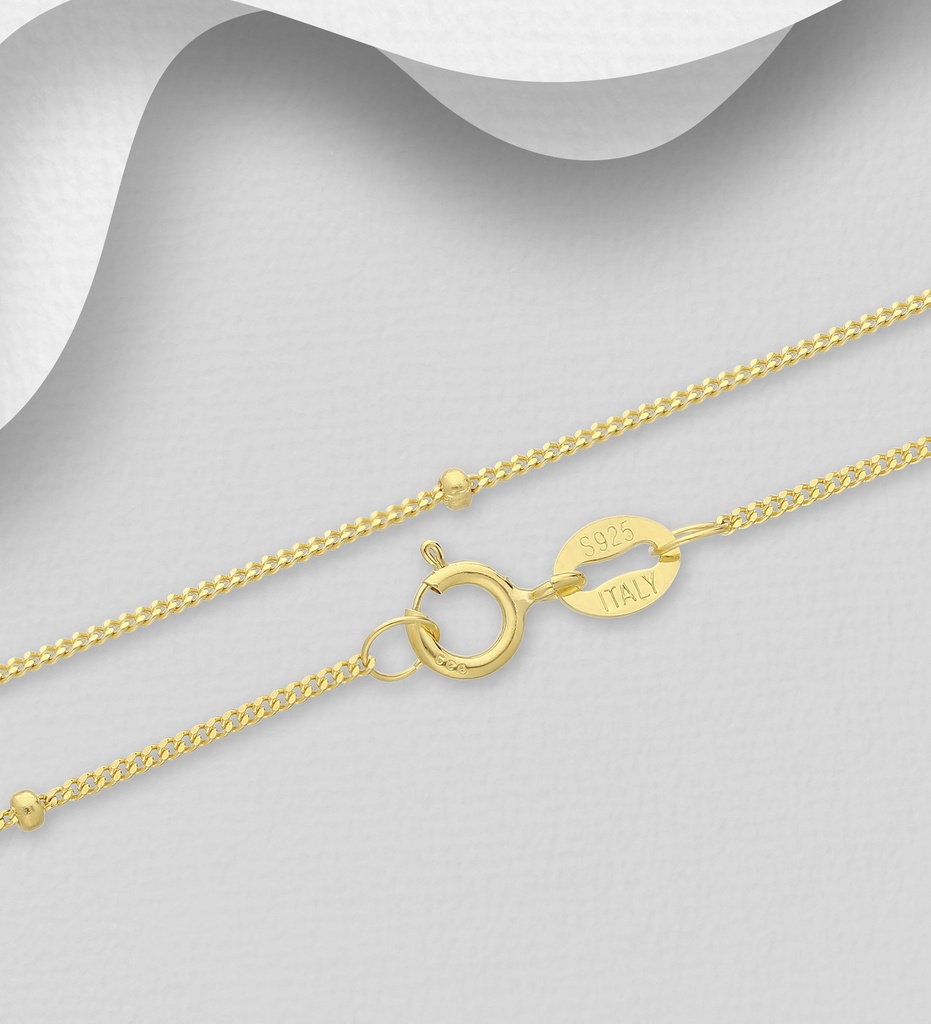 Chaine - Argent 925 Plaqué Or 1 micron [0178]