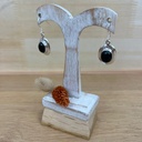 Boucles d'Oreilles - Argent 925 & Onyx [1352]