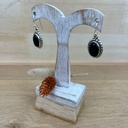 Boucles d'Oreilles - Argent 925 & Onyx [1361]