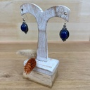 Boucles d'Oreilles - Argent 925 & Lapis Lazuli [1371]
