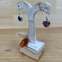 Boucles d'Oreilles - Argent 925 & Améthyste [1376]