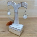 Boucles d'Oreilles - Argent 925 & Pierre de Lune [1394]