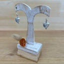 Boucles d'Oreilles - Argent 925 & Pierre de Lune [1400]