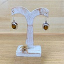 Boucles d'Oreilles - Argent 925 & Œil de Tigre [1468]