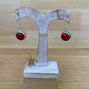 Boucles d'Oreilles - Argent 925 & Cornaline [1472]