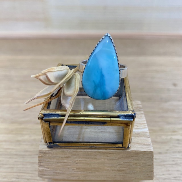 Bague - Argent 925 & Larimar [2496]