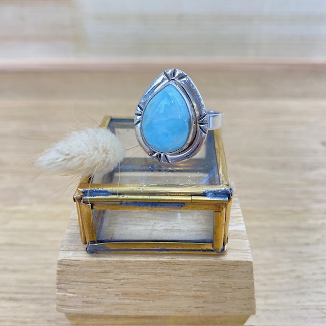 Bague - Argent 925 & Larimar [2509]