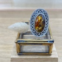 Bague - Argent 925 & Ambre [2513]