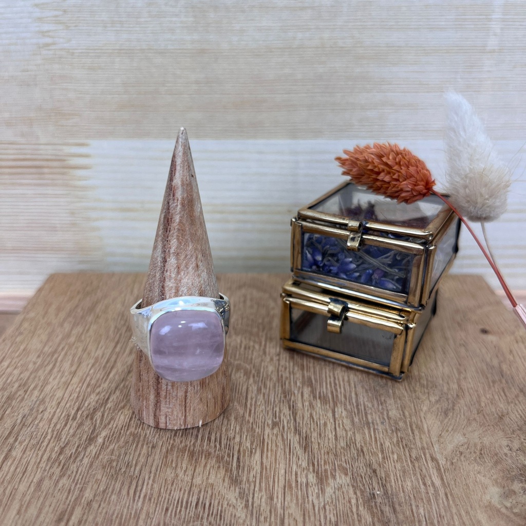 Bague - Argent 925 & Quartz Rose [2592]