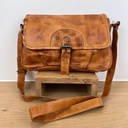 Sac en Bandoulière 'Elyna' Cognac - Léa Toni